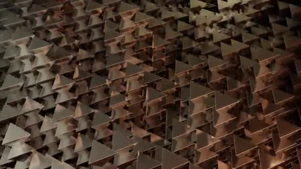 Nahtlose Geometrische Bewegungsanimation Mit Glänzenden Tetraedern — Stockvideo
