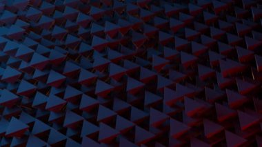 Geometric Motion Scene With Gradient Tetrahedrons, Seamless Loop