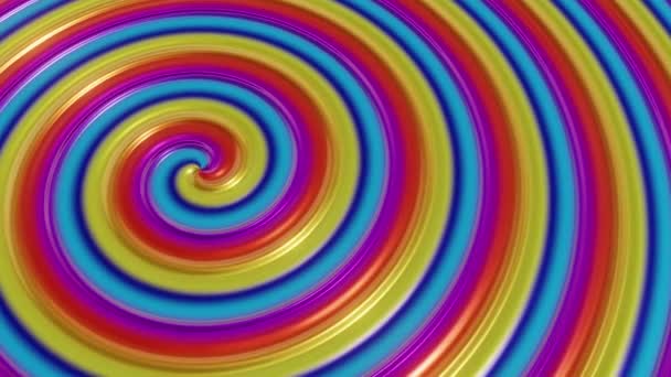 Sömlös Loop Färgglada Hypnotisk Spiral Motion Bakgrund Animation — Stockvideo