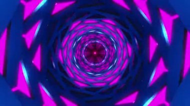 Geometrik Soyut Karanlık Tünel Basit Canlandırma, Kusursuz Döngü