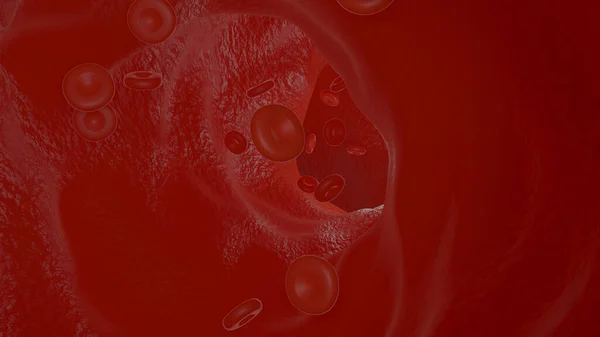 Ilustração Com Células Vermelhas Sangue Veia Com Espaço Cópia — Fotografia de Stock