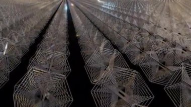 Kusursuz Döngü Soyut Geometrik Arkaplan Işık Sızıntılarıyla