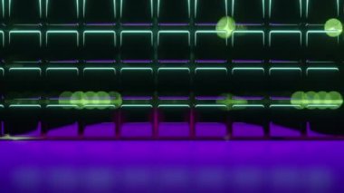 Yansıma Küpleri ve Parlamalarla Kusursuz Döngü Soyut Canlandırması