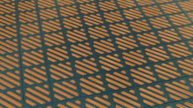 Altın üç boyutlu çizgileri olan kusursuz döngü soyut desen