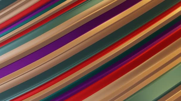 Buclă Fără Sudură Model Minim Abstract Linii Colorate Frumoase Ondulate — Videoclip de stoc