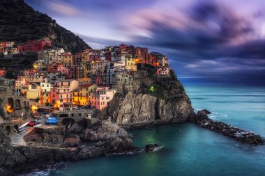 Gün batımı saatlerinde Manarola Magic