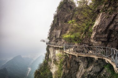 tianmen dağ manzarası ve bakış açısı