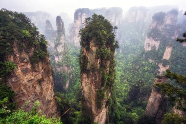 yuanjiajie uzun boylu Dağ doruklarına