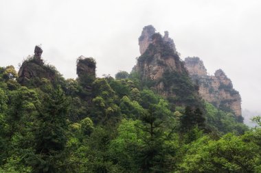 yangjiajie uzun boylu Dağ doruklarına