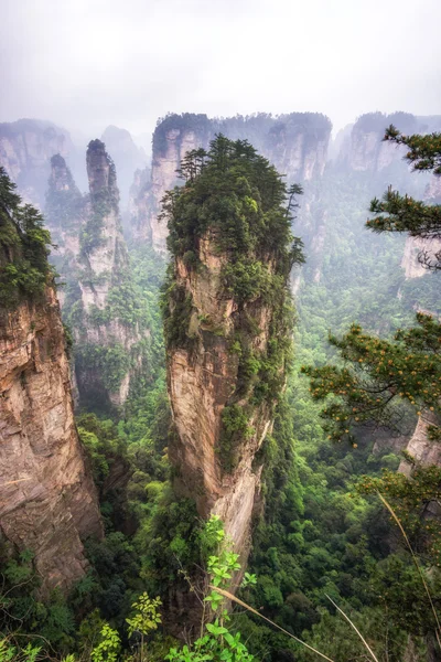 Hoge bergtoppen van yuanjiajie — Stockfoto