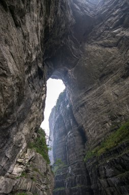 tianmen cave in tianmen national park clipart