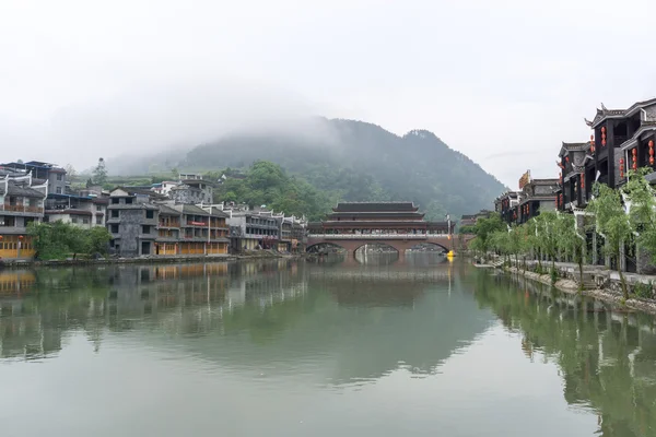 Fenghuang città vecchia vista mattutina — Foto Stock