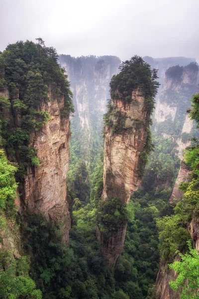 Höga bergstoppar yuanjiajie — Stockfoto