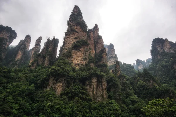 Magas hegycsúcsok, a yuanjiajie — Stock Fotó