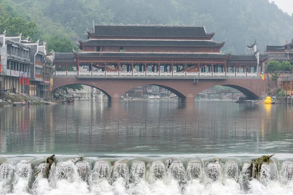 Fenghuang città vecchia vista mattutina — Foto Stock