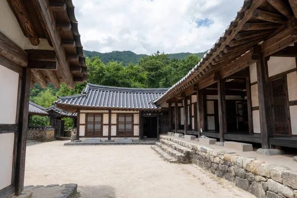 Dům Choi Champan Literatura Lidové Vesnice Handong Jižní Koreji Tradičními — Stock fotografie