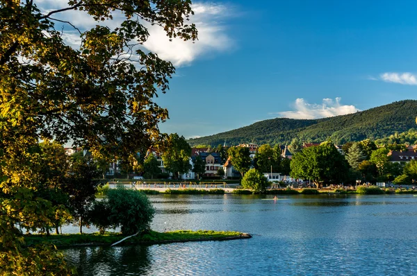 Neckarlandschaft in Heidelberg — Stockfoto