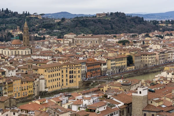 View of River Arno from Vecchio tower — Stock Photo, Image