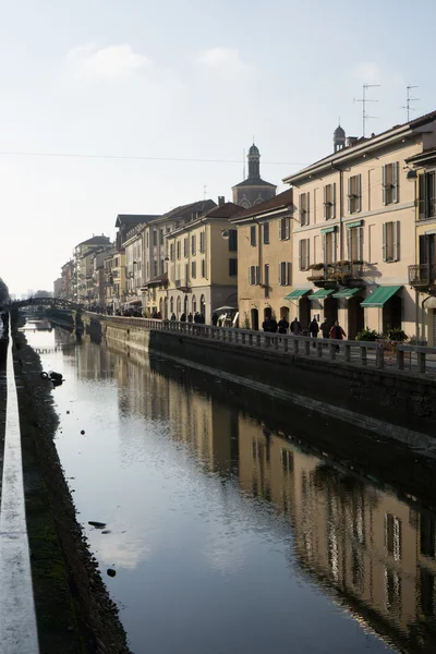 Kanał dzielnicy Navigli — Zdjęcie stockowe