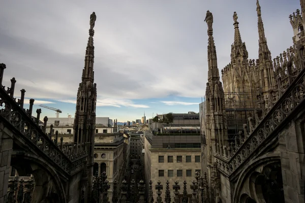 Milanos Duomo på taket — Stockfoto