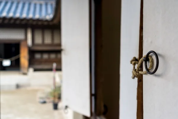 Traditional door knob in namsangol village — Stock Photo, Image
