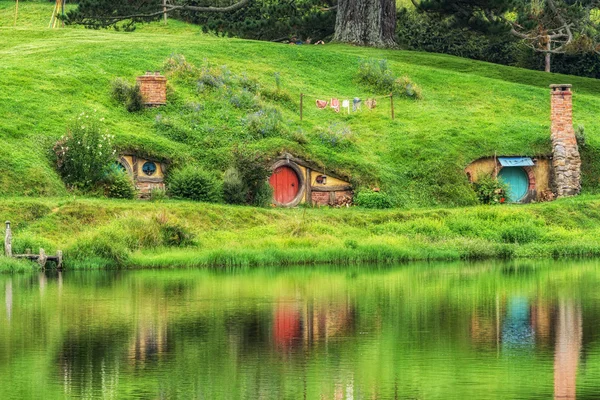 Hobbiton set cinematografico — Foto Stock