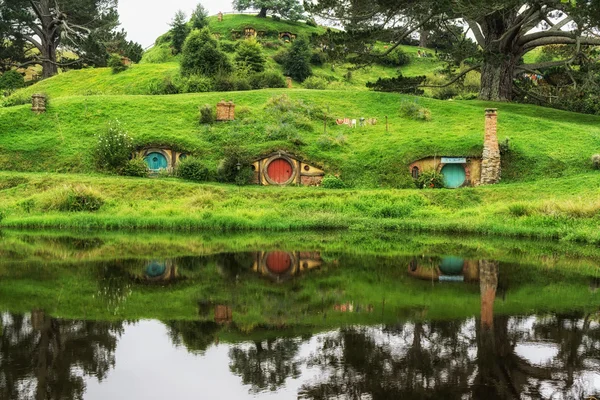 Hobbiton movie set — Stock Photo, Image