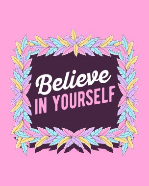 Tüylerin ve metin belie renkli çerçeve vektör illüstrasyon