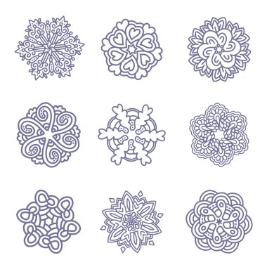 Tek renkli yuvarlak torna grisinin vektör illüstrasyonu 