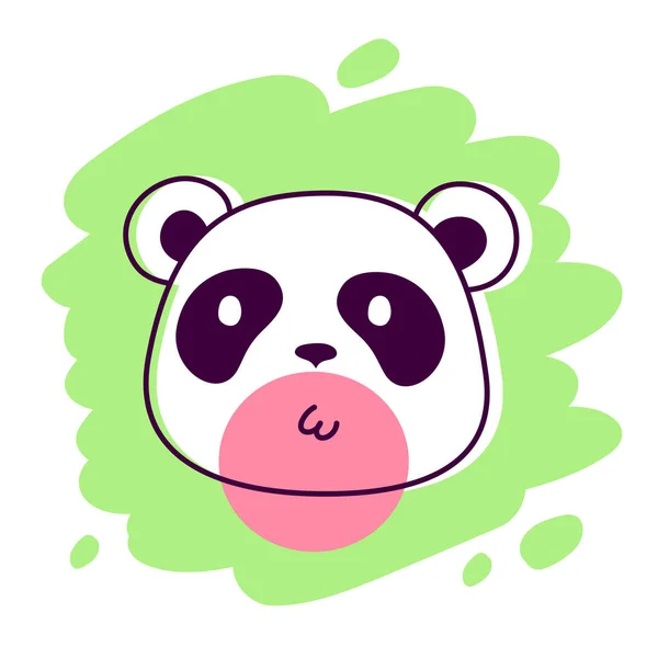 animê kawaii panda logotipo é absolutamente adorável a panda's volta face e  grande olhos dar isto uma fofa e amigáveis Veja 20841235 Vetor no Vecteezy