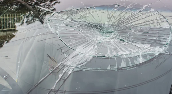 Selective Focus Image Broken Car Windshield Accident Car — Stock Photo, Image