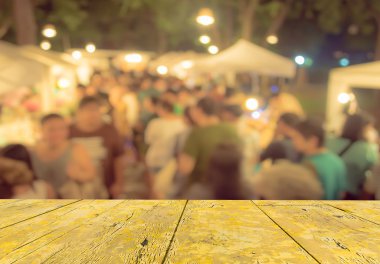 görüntü bulanık insan gece pazarı (vintage sesi)