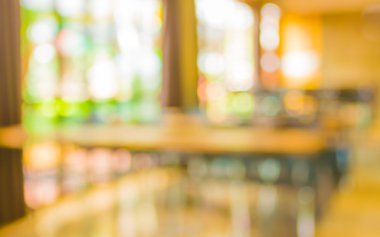 Arka plan kullanımı için Bokeh ile gündüz vakti kahve dükkanının bulanık görüntüsü .