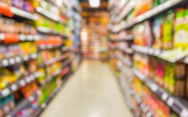 Blurred Image Supermarket Variety Product Background Usage — Stock Photo, Image