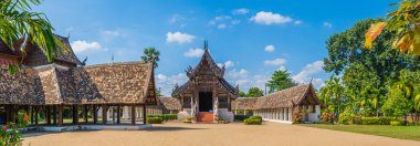 Chiang Mai Tayland Wat Ton Kain panoramik çekim.