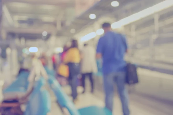 Imagem Desfocada Passageiro Aeroporto Com Bokeh Para Uso Segundo Plano — Fotografia de Stock