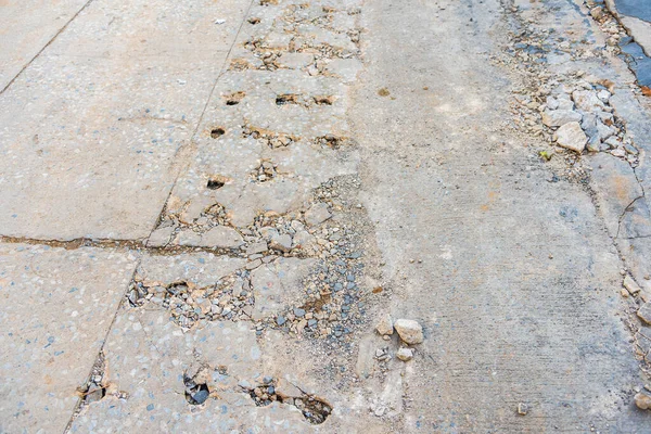 Immagine Buco Sulla Strada Attesa Fare Nuova Linea Drenaggio Fognario — Foto Stock