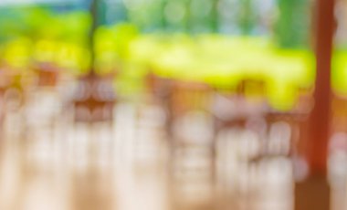 Arka plan kullanımı için Bokeh ile birlikte gündüz açık hava restoranının görüntüsü .