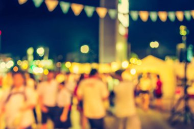 Arka plan kullanımı için Bokeh ile sokak festivalinin klasik ton bulanık görüntüsü .