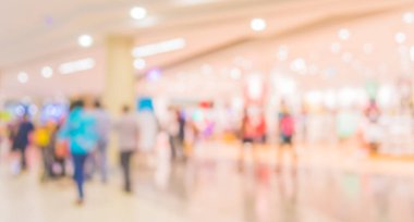 Alışveriş merkezinin bulanık görüntüsü ve arka plan kullanımı için insanlar .