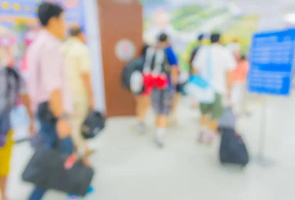 Abstraktes Verschwommenes Bild Von Menschen Flughafen Zur Hintergrundnutzung — Stockfoto