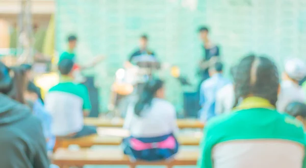Blur Image Student Concert School Activity Bokeh Background Usage — Stock Photo, Image