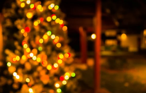 image of outdoor christmas light with bokeh for  background usage.