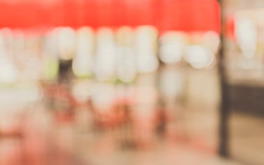 Arka plan kullanımı için Bokeh ile yemek standındaki bulanık insanların görüntüsü. (Klasik ton))