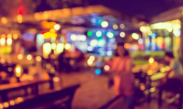 Imagen Restaurante Borroso Noche Para Uso Fondo Tono Vintage —  Fotos de Stock