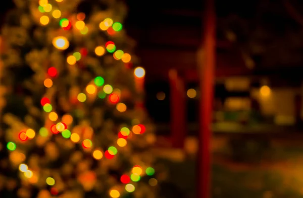 image of outdoor christmas light with bokeh for  background usage.