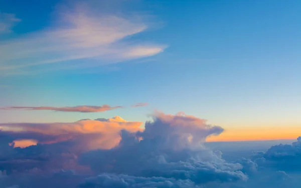 View Airplane Window See Sky Evening Time — стоковое фото