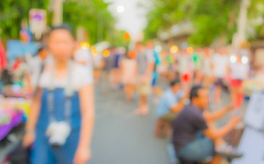 Arka plan kullanımı için günlük piyasanın soyut bulanık görüntüsü.