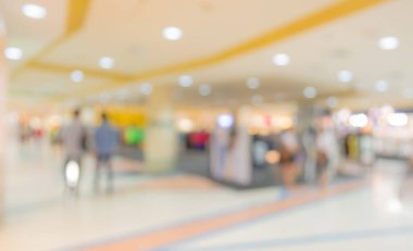 Soyut büyük perakende dükkanının resmi Bokeh ile bulanık arkaplan.