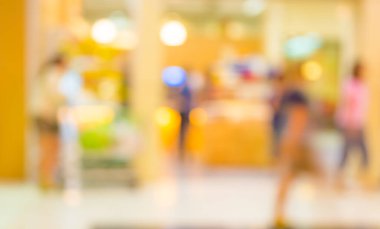 Alışveriş merkezinin bulanık görüntüsü ve arka plan kullanımı için insanlar .